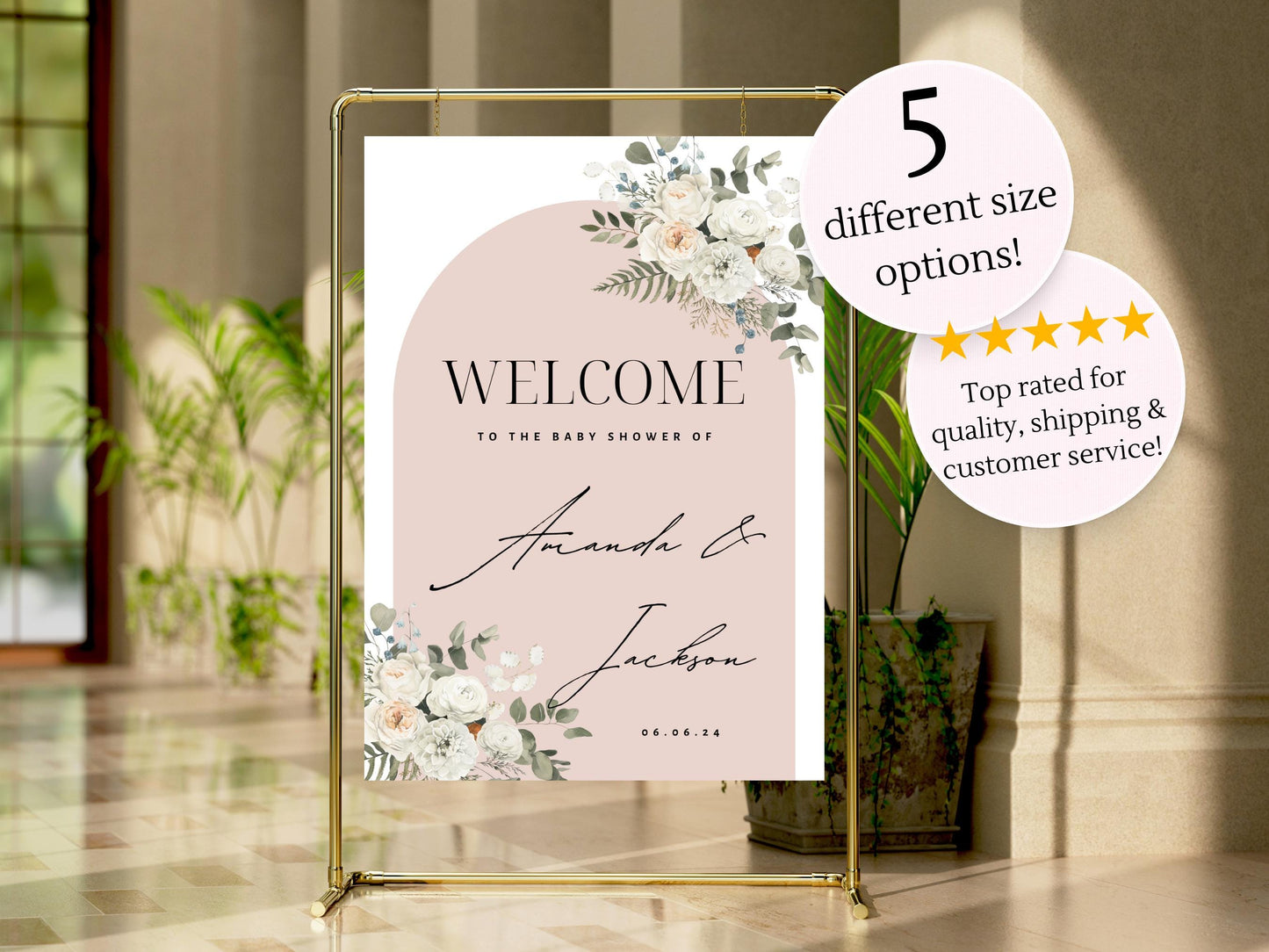Baby Shower Welcome Sign, Gender Neutral Baby Shower Welcome Board