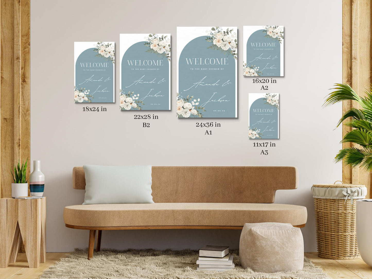 Baby Shower Welcome Sign, Baby Boy Baby Shower Welcome Board, Printed Baby Boy Party Foam Board