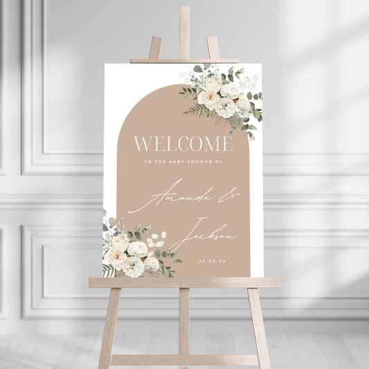 Baby Shower Welcome Sign, Gender Neutral Baby Shower Welcome Board, Printed Gender Neutral Party Foam Board