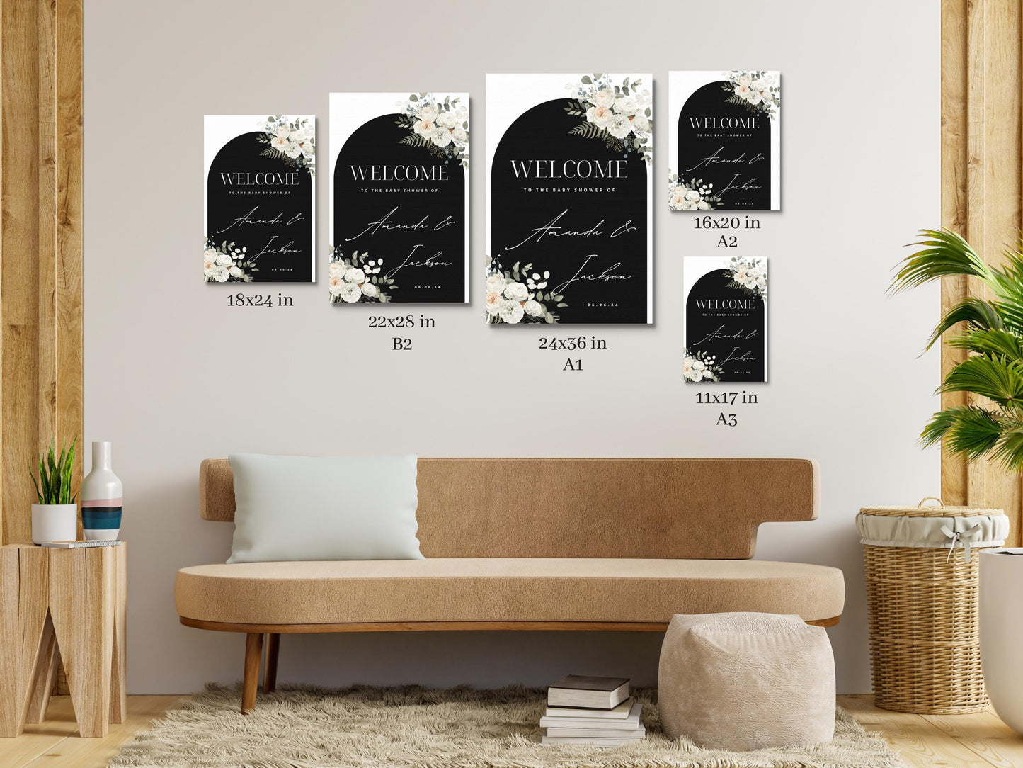 Baby Shower Welcome Sign, Gender Neutral Baby Shower Welcome Board, Printed Gender Neutral Party Foam Board