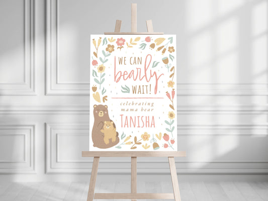 Baby Shower Gender Neutral Welcome Sign, Floral Gender Neutral Baby Shower Welcome