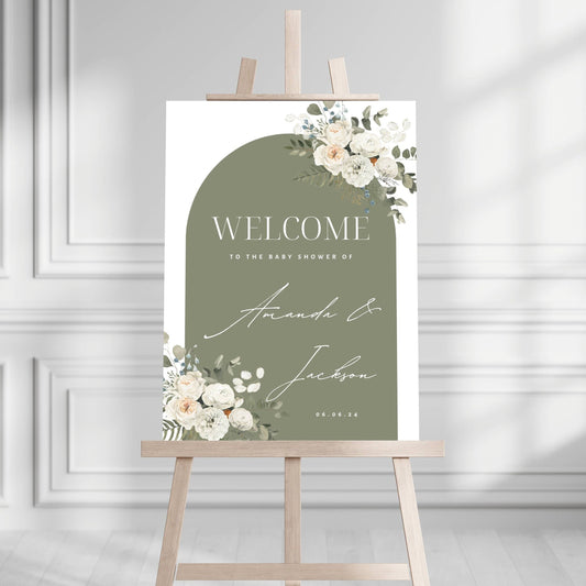Baby Shower Welcome Sign, Gender Neutral Baby Shower Welcome Board, Custom Printed Gender Neutral Party Foam Board