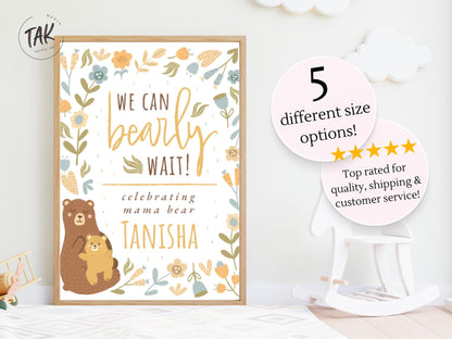 Baby Shower Gender Neutral Welcome Sign, Floral Gender Neutral Baby Shower Welcome