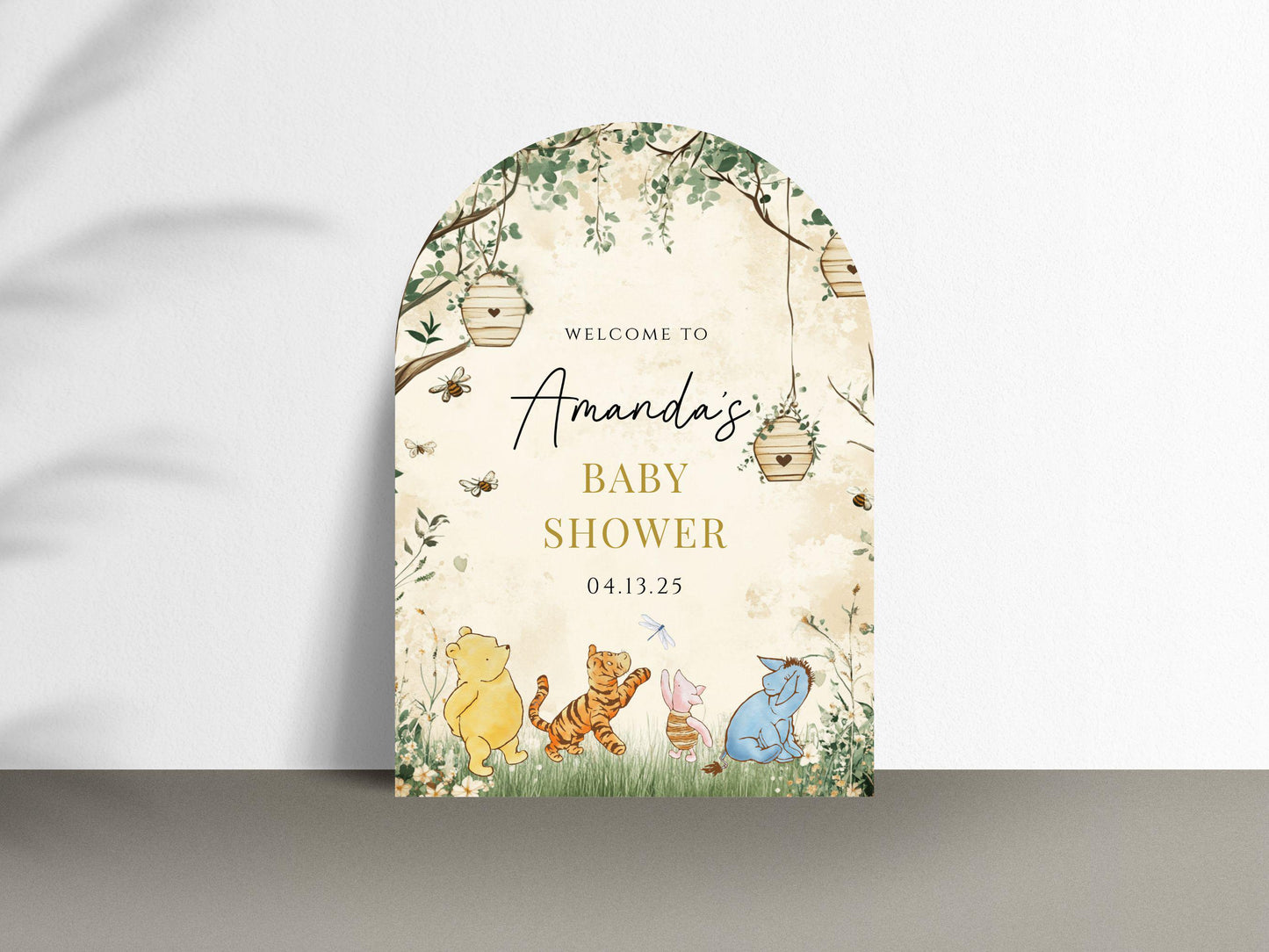 Arch Winnie The Pooh Baby Shower Welcome Sign