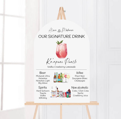 Bar Menu Minimalist Foam Board