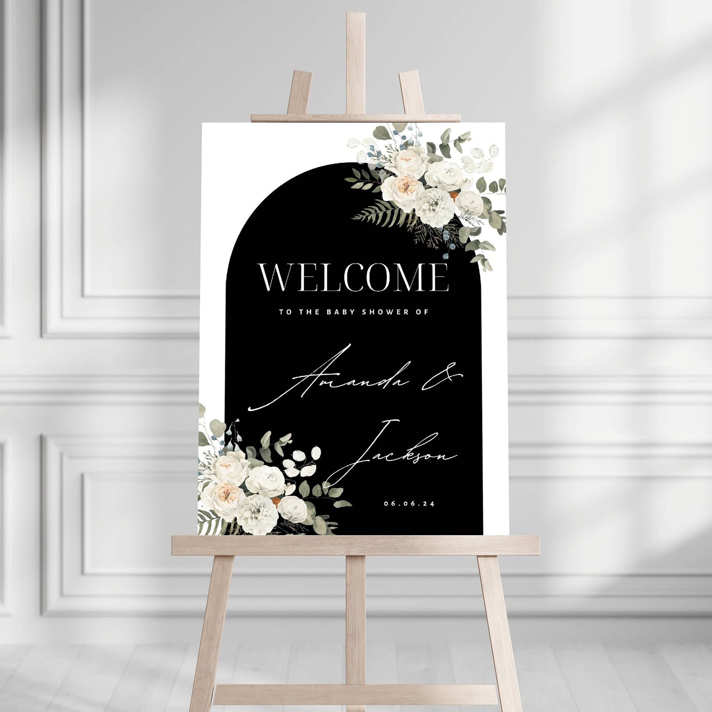 Baby Shower Welcome Sign, Gender Neutral Baby Shower Welcome Board, Printed Gender Neutral Party Foam Board