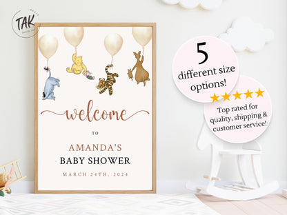 Winnie The Pooh Baby Shower Welcome Sign