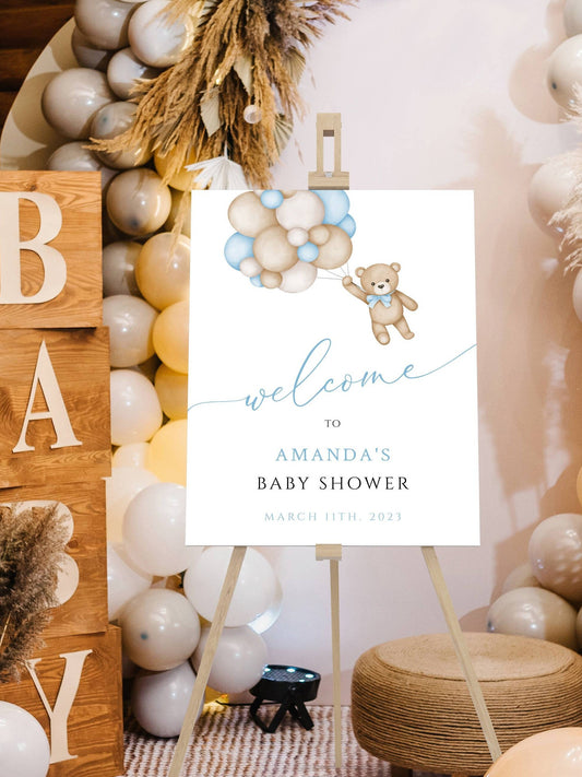 Baby Shower Baby Shower Welcome Sign, We Can Bearly Wait Baby Foam Welcome Sign