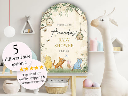 Arch Winnie The Pooh Baby Shower Welcome Sign