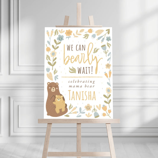 Baby Shower Gender Neutral Welcome Sign, Floral Gender Neutral Baby Shower Welcome
