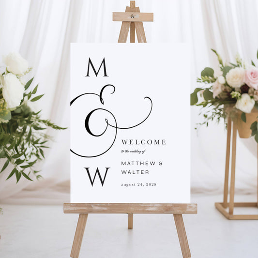 Wedding Sign, Wedding Welcome Sign, Welcome Wedding Foam Board, Wedding Decor, Wedding Signage