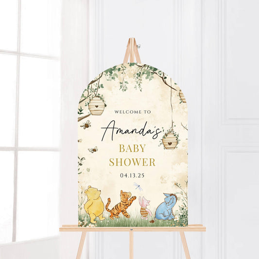 Arch Winnie The Pooh Baby Shower Welcome Sign