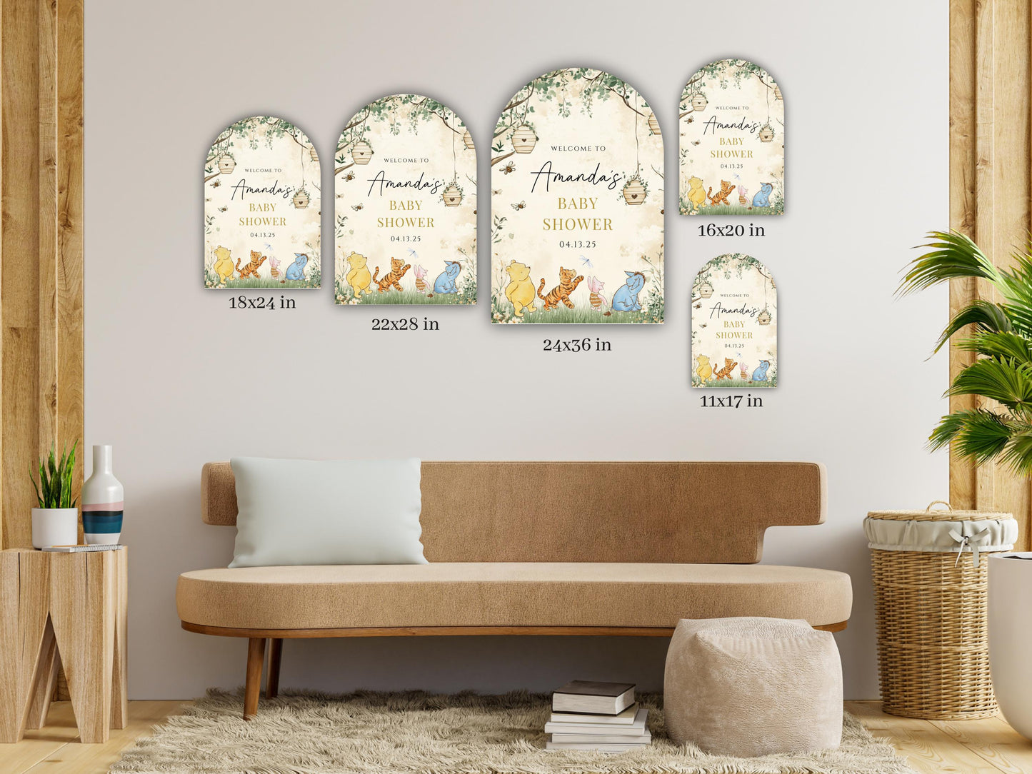Arch Winnie The Pooh Baby Shower Welcome Sign