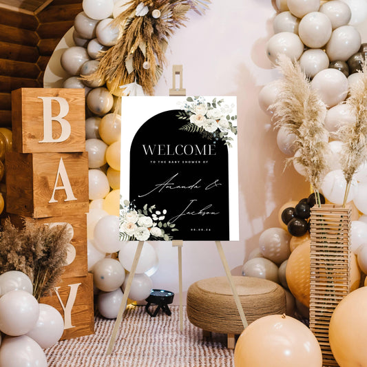Baby Shower Welcome Sign, Gender Neutral Baby Shower Welcome Board, Printed Gender Neutral Party Foam Board